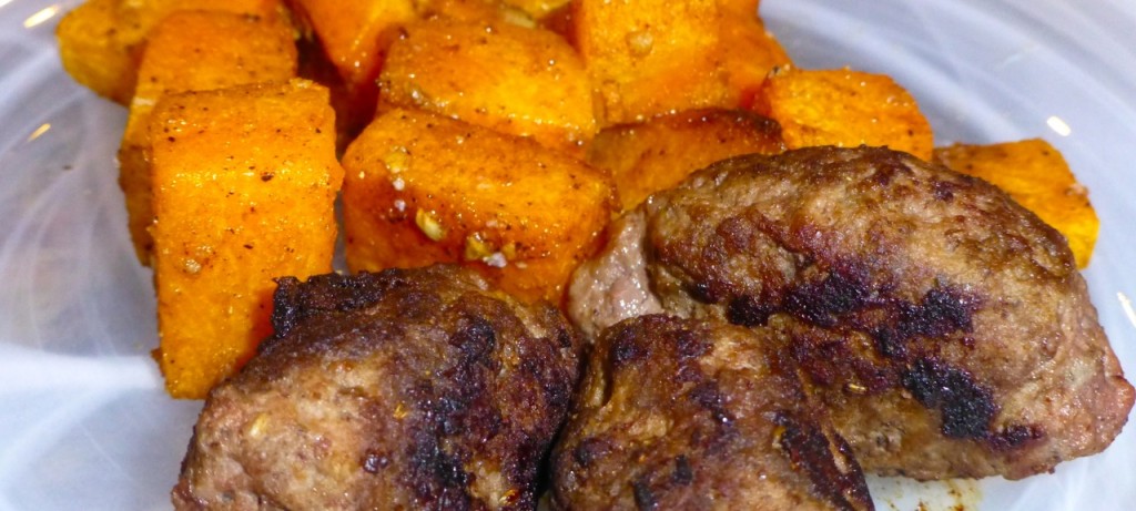 Peppery Herb Lamb Sausage with Squash