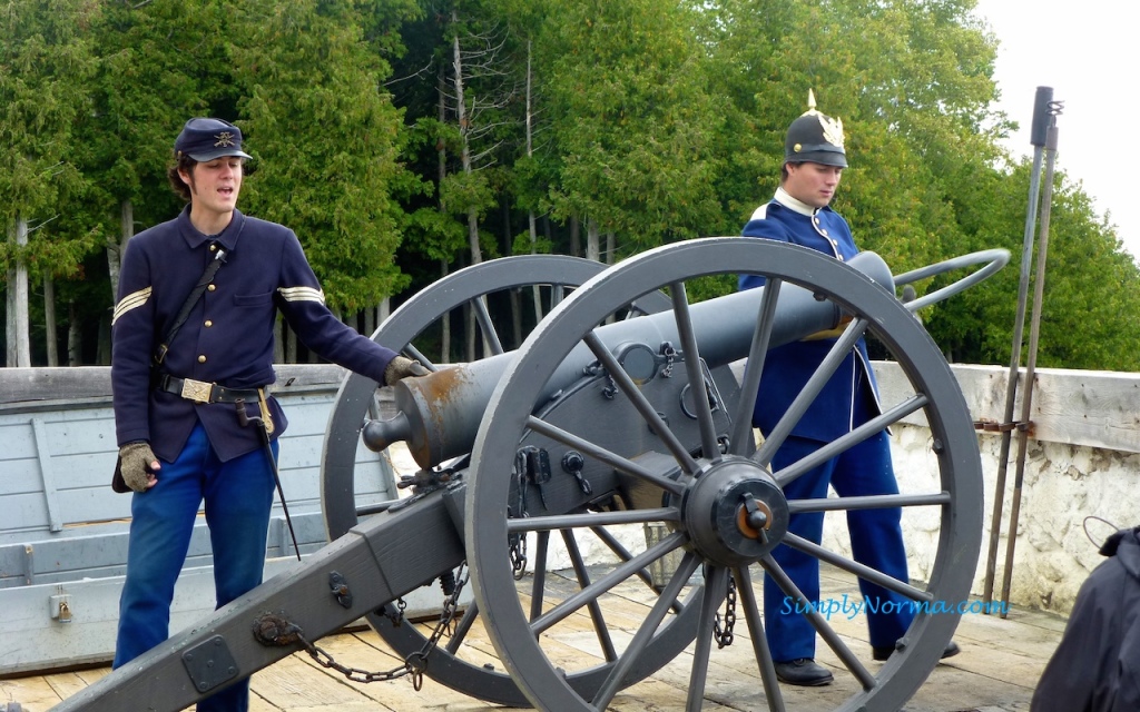 Preparing to fire the cannon