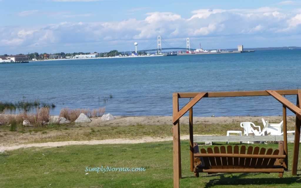 View from the Clearwater Lakeshore Motel, Mackinaw, Michigan